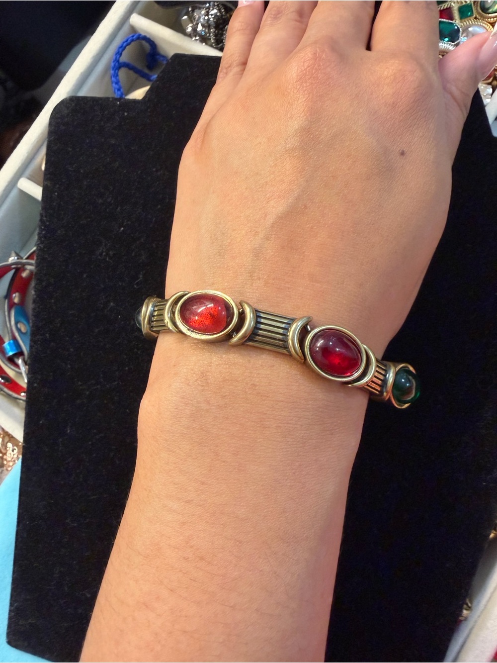 Vintage Multicolor Cabochon Bracelet